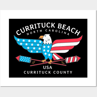 Currituck Beach, NC Summer Patriotic Pride Fourth of July Posters and Art